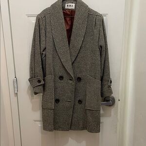 Women’s 85% wool blend Gray Double-Breasted Coat